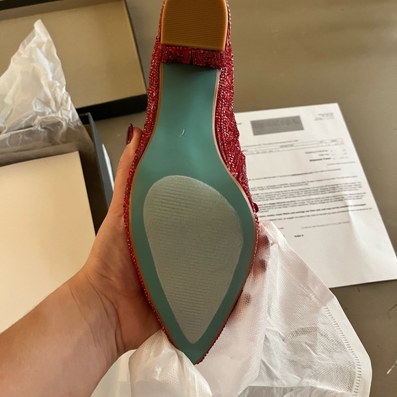 Red Betsy Johnson shoes. NEVER WORN!!! - Picture 3 of 4